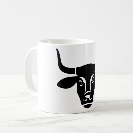 Mug Tête de vache noire (Devant gauche)