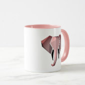 Mug Tête d'éléphant géométrique (Devant droit)