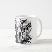 Mug Tête d'éléphant sur un ensemble de collecteurs de (Devant droit)