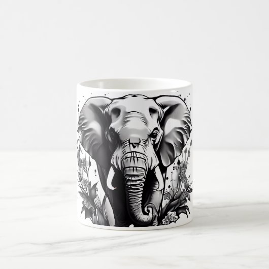 Mug Tête d'éléphant sur un ensemble de collecteurs de (Centre)