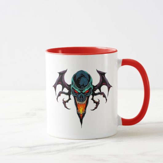 Mug Tête démoniaque effrayante. (Droite)