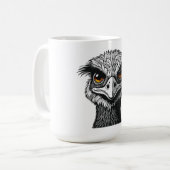 Mug Tête d'oiseau émeu (Devant gauche)
