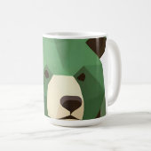 Mug Tête d'ours géométrique Low Poly (Devant droit)