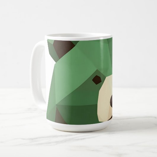 Mug Tête d'ours géométrique Low Poly (Devant gauche)