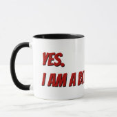 Mug Tête et citation de contrainte Silhouette (Gauche)