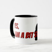 Mug Tête et citation de contrainte Silhouette (Devant gauche)