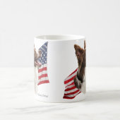 Mug Tête et drapeau rouges de border collie (Centre)