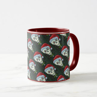 MUG TÊTE MORTE PÈRE NOËL SKULL, HUMOUR SKELETON DE NOË