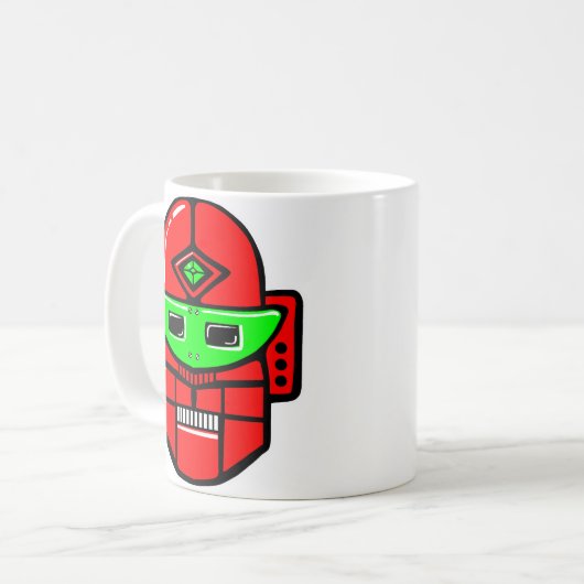 Mug Tête Robot Rétro (Devant gauche)