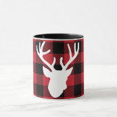 Mug Tête rouge de cerfs communs de plaid de Buffalo (Centre)