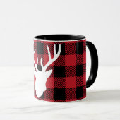 Mug Tête rouge de cerfs communs de plaid de Buffalo (Devant droit)