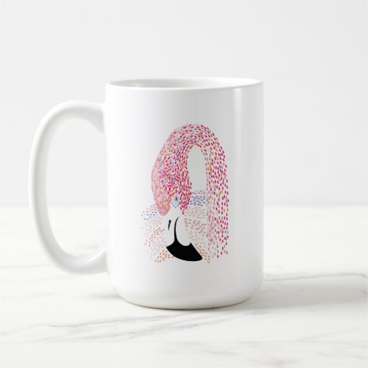 Mug Têtes de Flamant rose de couleur graphique Flamant (Gauche)