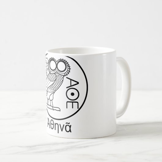 Mug Tetradrachm du hibou d'Athéna (police grecque) (Devant droit)