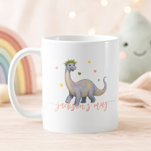 Mug Tétrapode personnalisé Mignon Brontosaus Nom