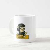 Mug "têtu mais élégant" - Drôle Collie frontalière (Devant gauche)
