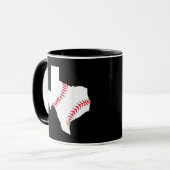 Mug Texas Baseball État drôle Texas Baseball (Devant gauche)