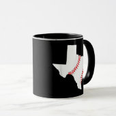 Mug Texas Baseball État drôle Texas Baseball (Devant droit)