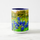 Mug Texas Bluebonnets Country Fence Paysage moderne (Centre)