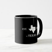Mug Texas carte blanc l'état étoile seule (Devant droit)
