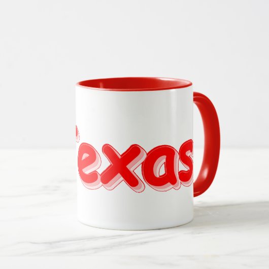 Mug "#Texas " Conception sympa. Commandez dès maintena (Devant droit)