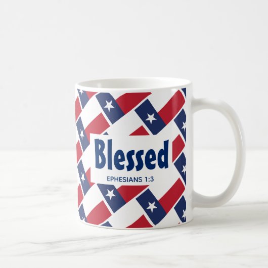 Mug TEXAS DRAPEAU Écriture personnalisée BLESSEE Texan (Droite)