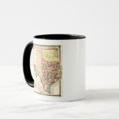 Mug Texas et territoire indienCarte panoramique (Devant gauche)