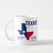 Mug TEXAS ÉTAT DRAPEAU Écriture chrétienne béni (Gauche)