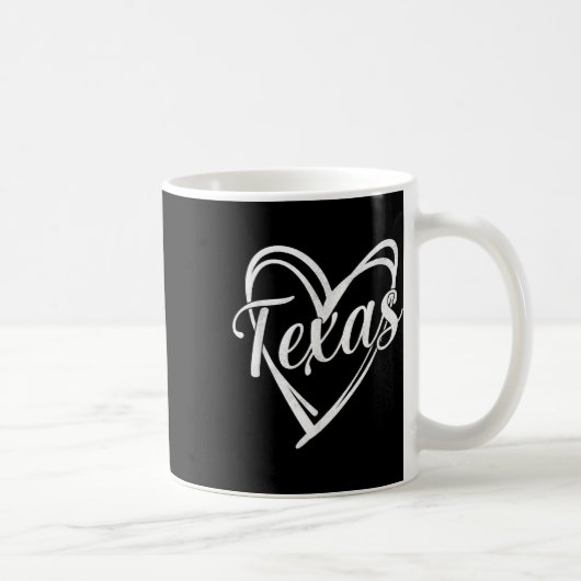 Mug Texas Heart Name Design Retro Style Graphisme Homm (Droite)