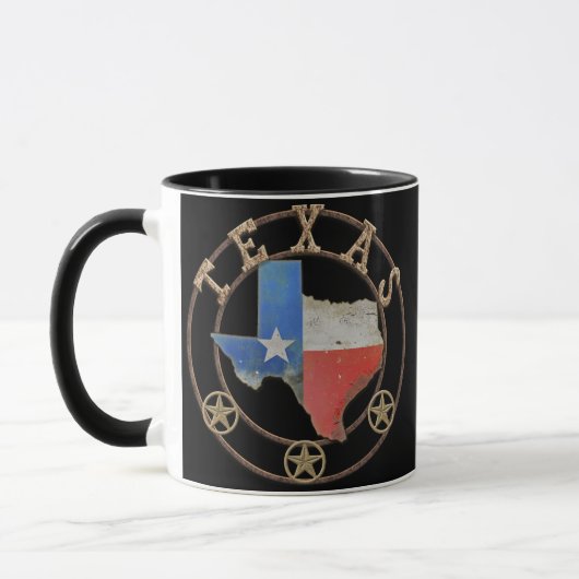 Mug Texas Map Barn Art (Gauche)