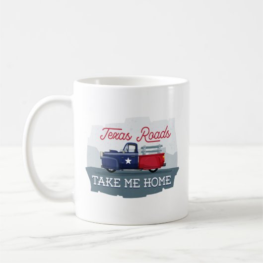 Mug Texas Roads, ramenez-moi chez moi (Gauche)