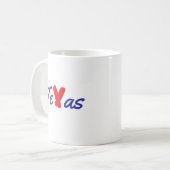 Mug Texas - Rouge, Blanc et Bleu - Patriotique (Devant gauche)