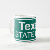 Mug Texas State Line Classic Green Highway Sign (Devant gauche)