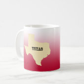 Mug - Texas State Map avec la ville (Devant gauche)