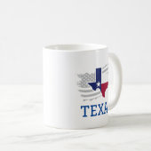 Mug Texas State Map USA Patriotic Texan (Devant droit)