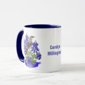 Mug Texas State Mockingbird & Bluebonnet Flower (Devant gauche)