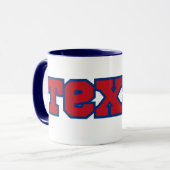 Mug Texas State Pride Personnalisé café à deux tons (Devant gauche)