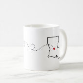 Mug Texas to Louisiana - Heart2Heart (Devant droit)