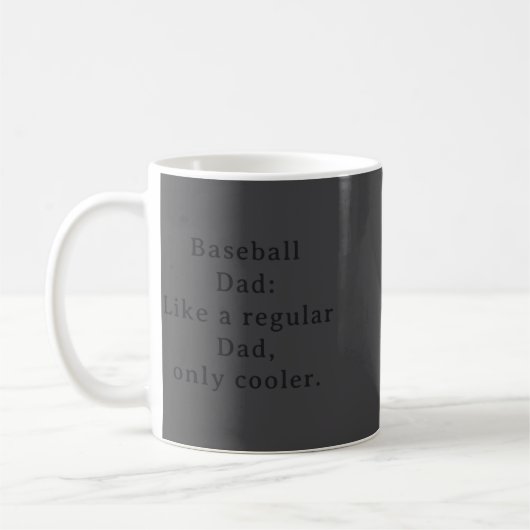 Mug Text Funny Dad Baseball  (Gauche)