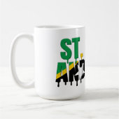 Mug Texte à effet de goutte de St. Kitts | Drapeau des (Gauche)