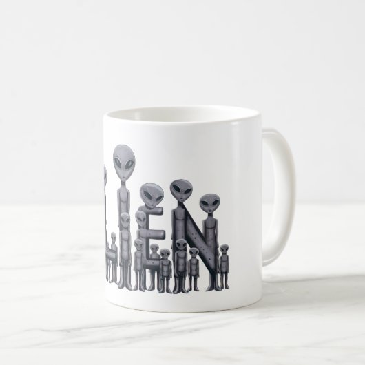 Mug Texte Alien (Devant droit)