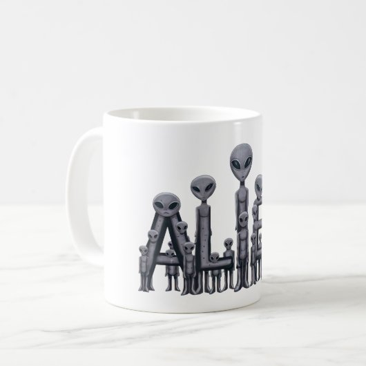 Mug Texte Alien (Devant gauche)