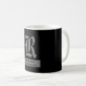 Mug Texte américain classique noir et gris chic (Devant droit)