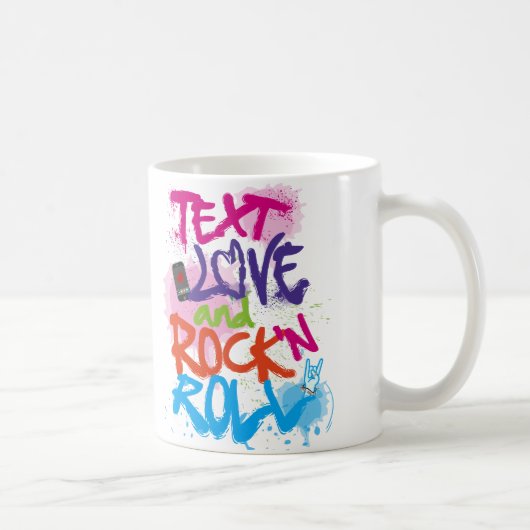 Mug Texte, Amour & Rock 'n Roll (Droite)