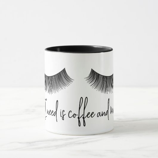 Mug Texte amusant avec les cils (Centre)