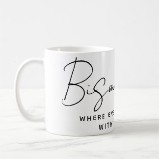 Mug Texte arabe personnalisé moderne Bismillah noir