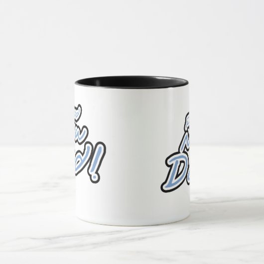 Mug Texte bleu/noir Fière Nouveau père (Centre)
