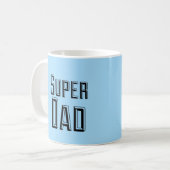 Mug Texte bloc super papa (Devant gauche)