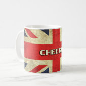Mug Texte britannique sur la grunge | d'Union Jack (Devant gauche)