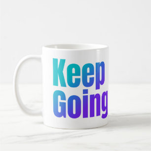 Mug Texte coloré inspirant Continuer+Nom personnalisé