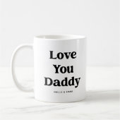 Mug Texte couleur personnalisé | Aimez-vous papa avec  (Gauche)